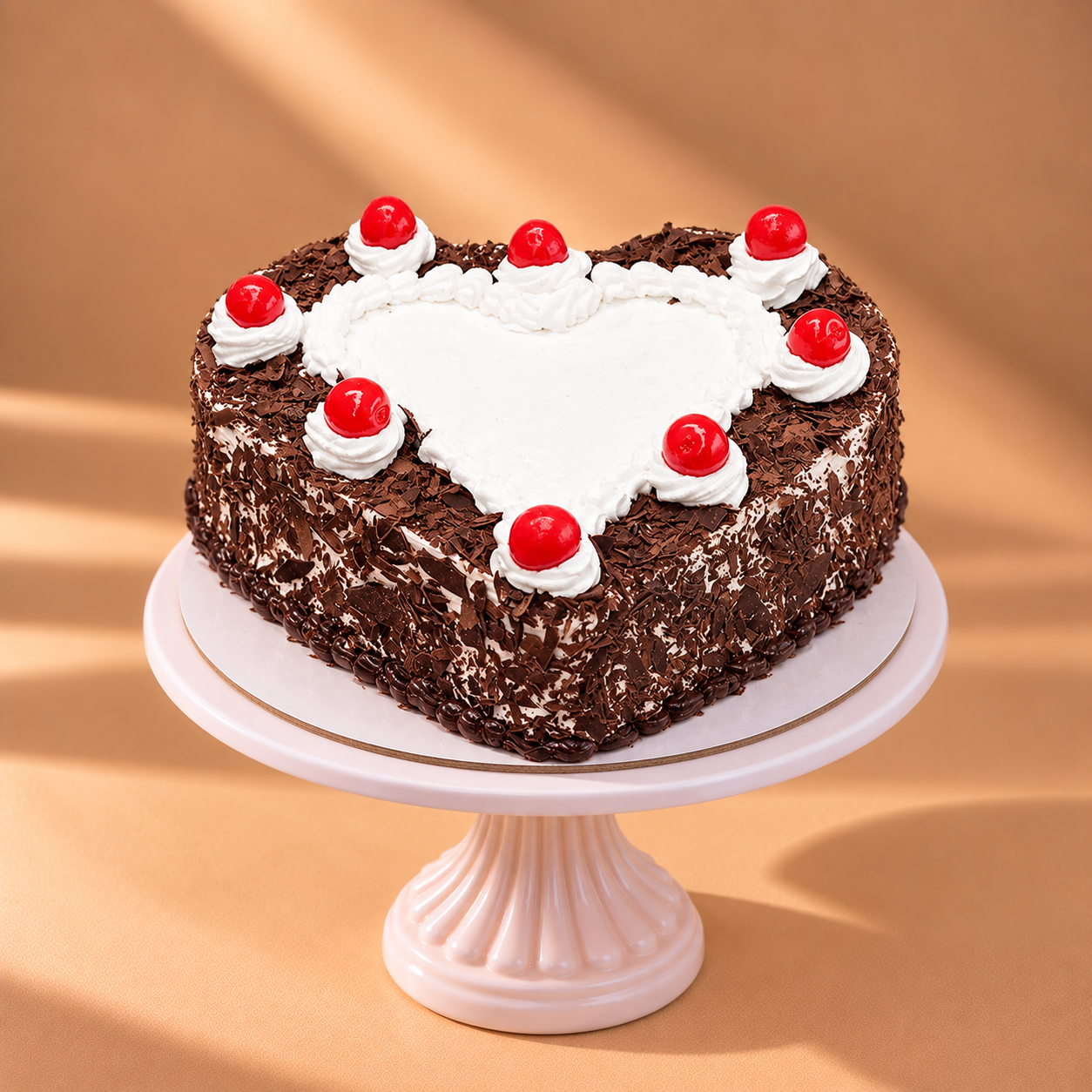 Heart Shaped Black Forest Cake