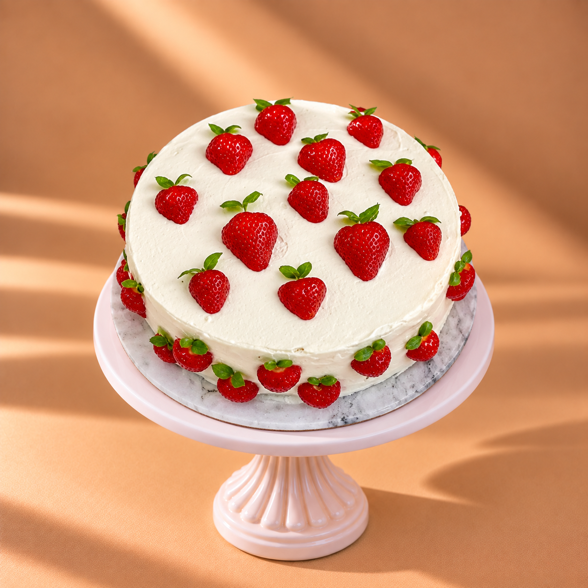 Pleasant strawberry cake