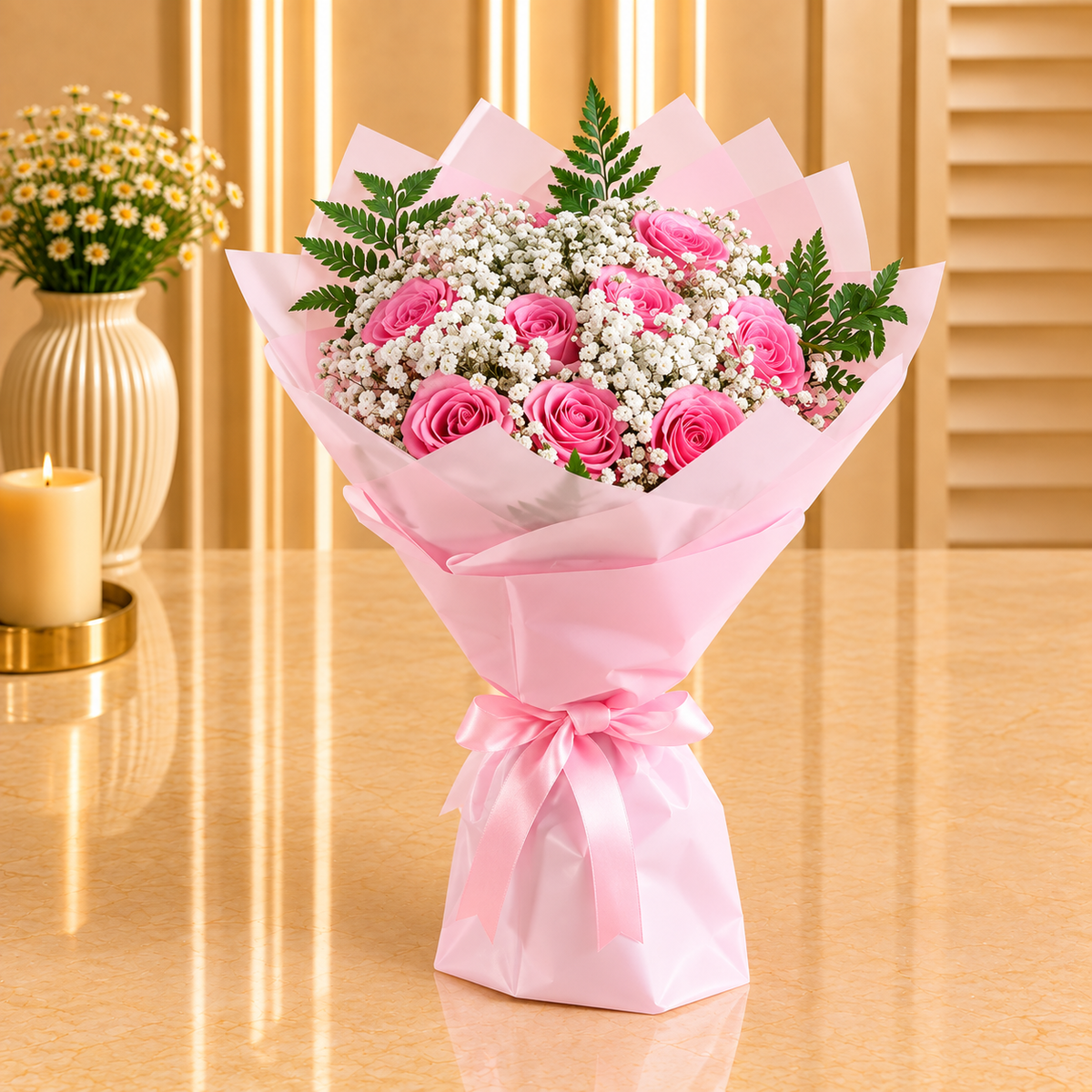 pink rose bouquet