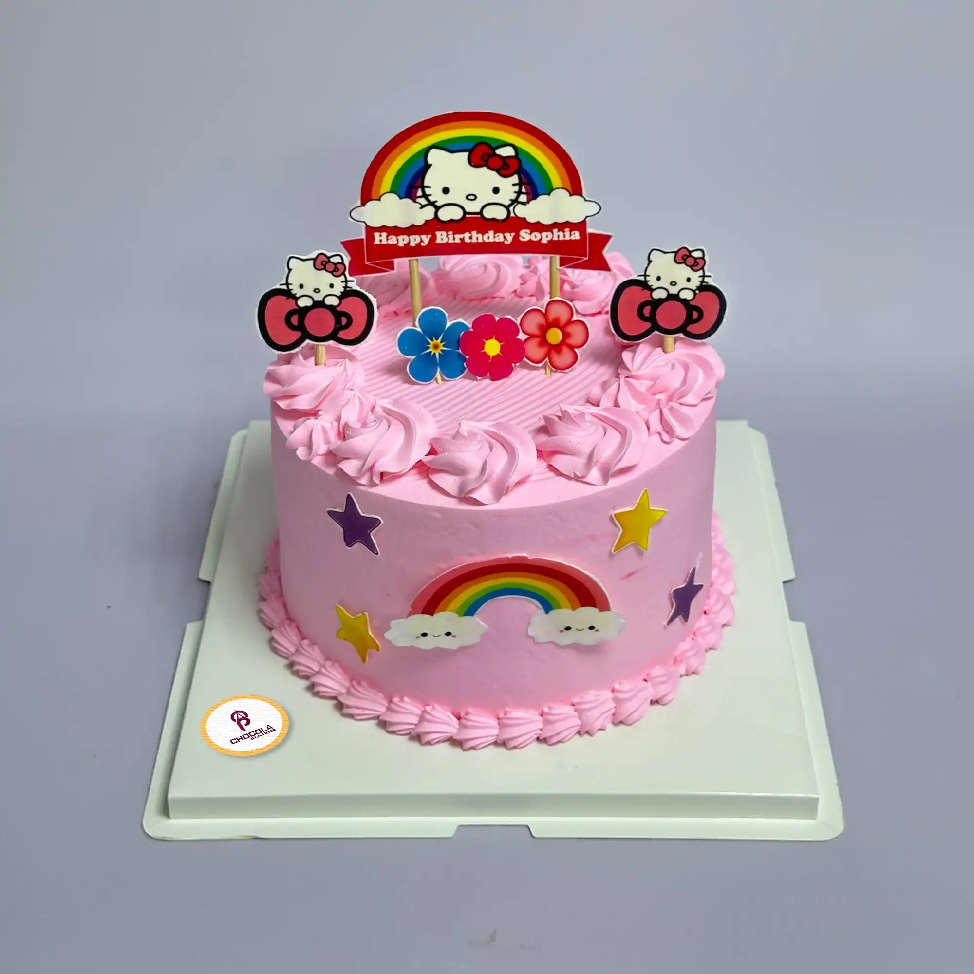 Pink kitty cake