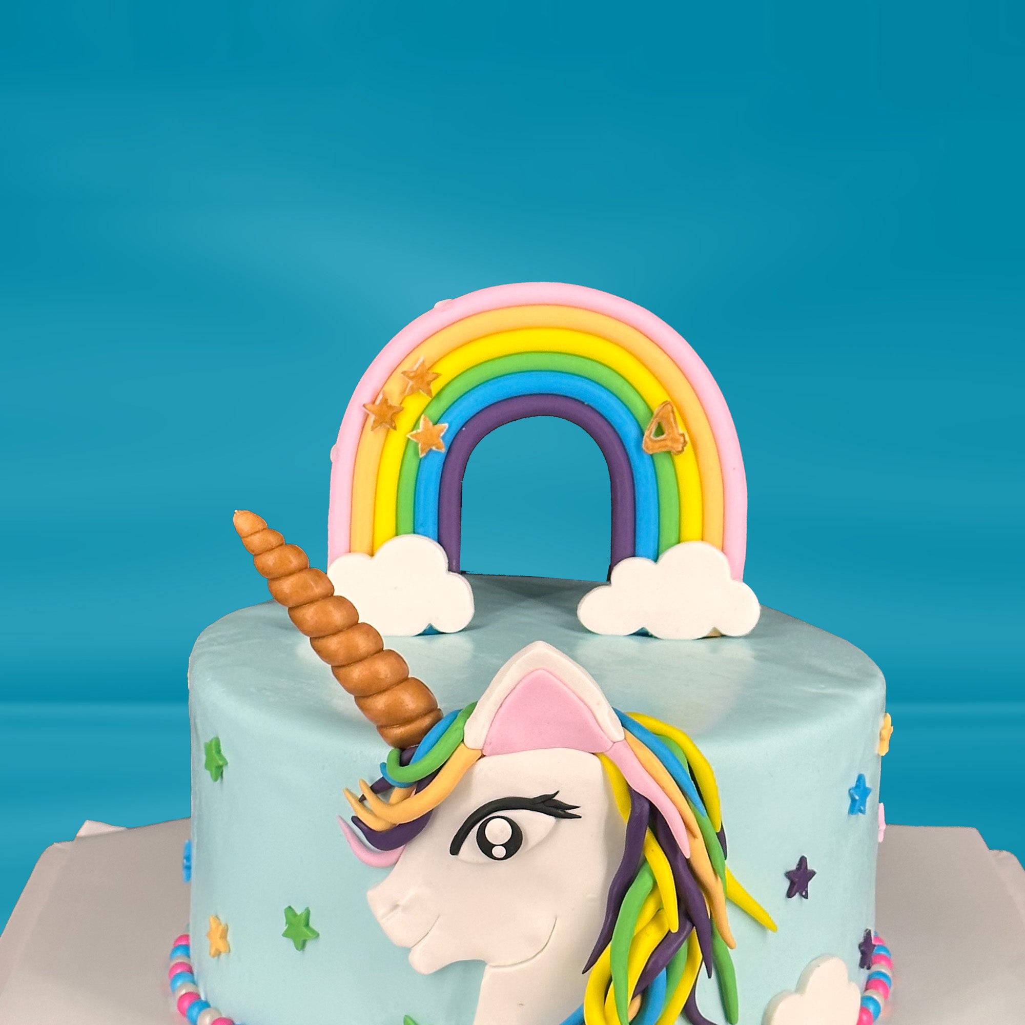 Blue Magic Unicorn Cake