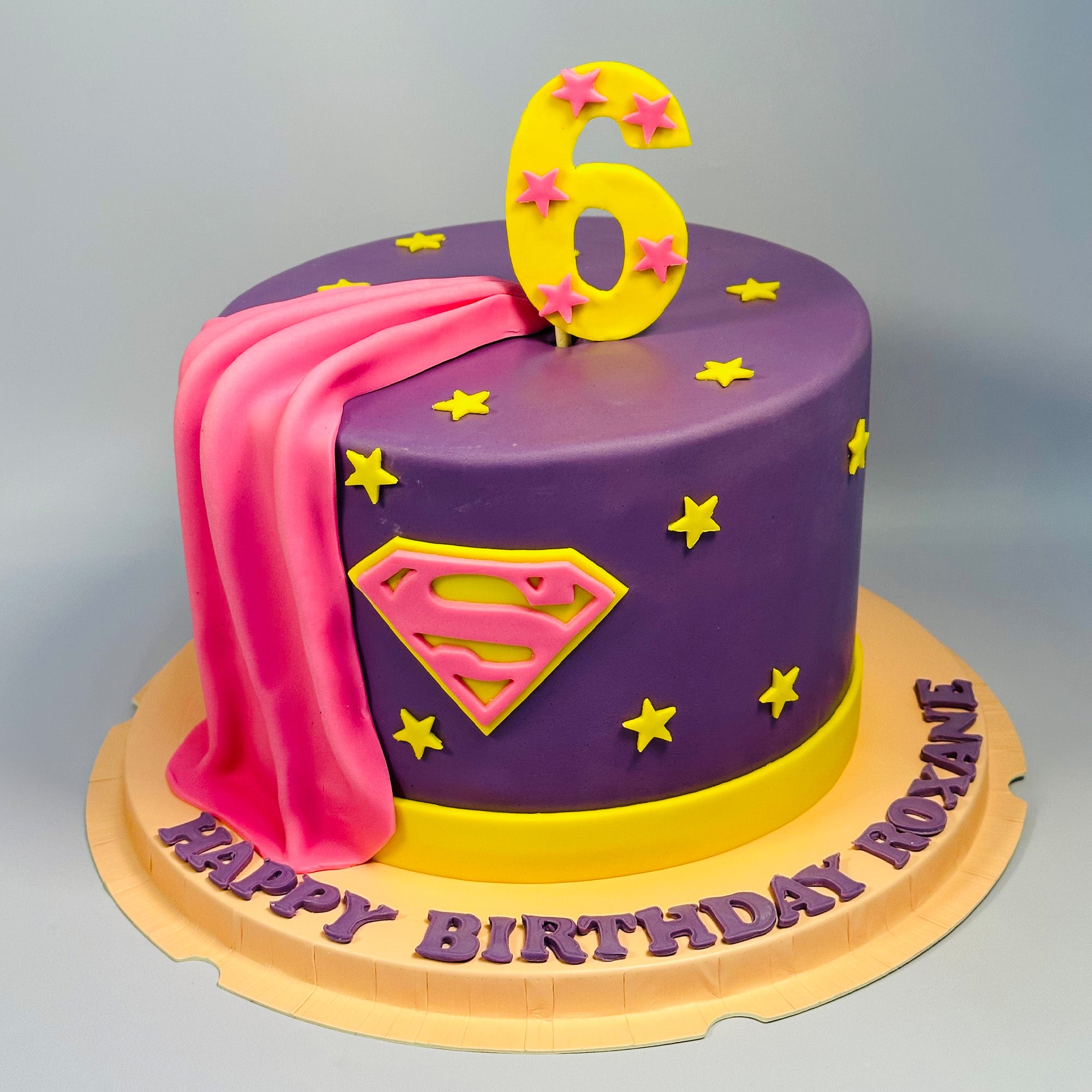 Supergirl theme cake