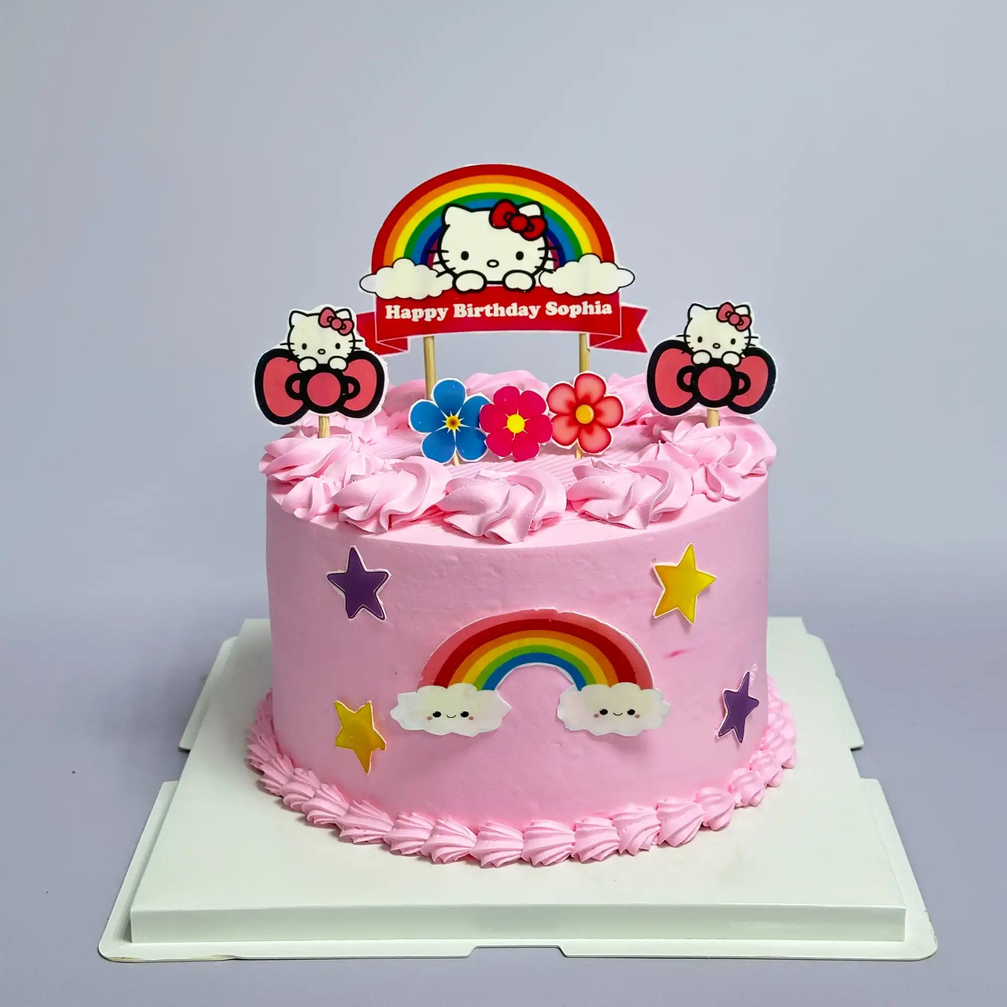 Pink kitty cake