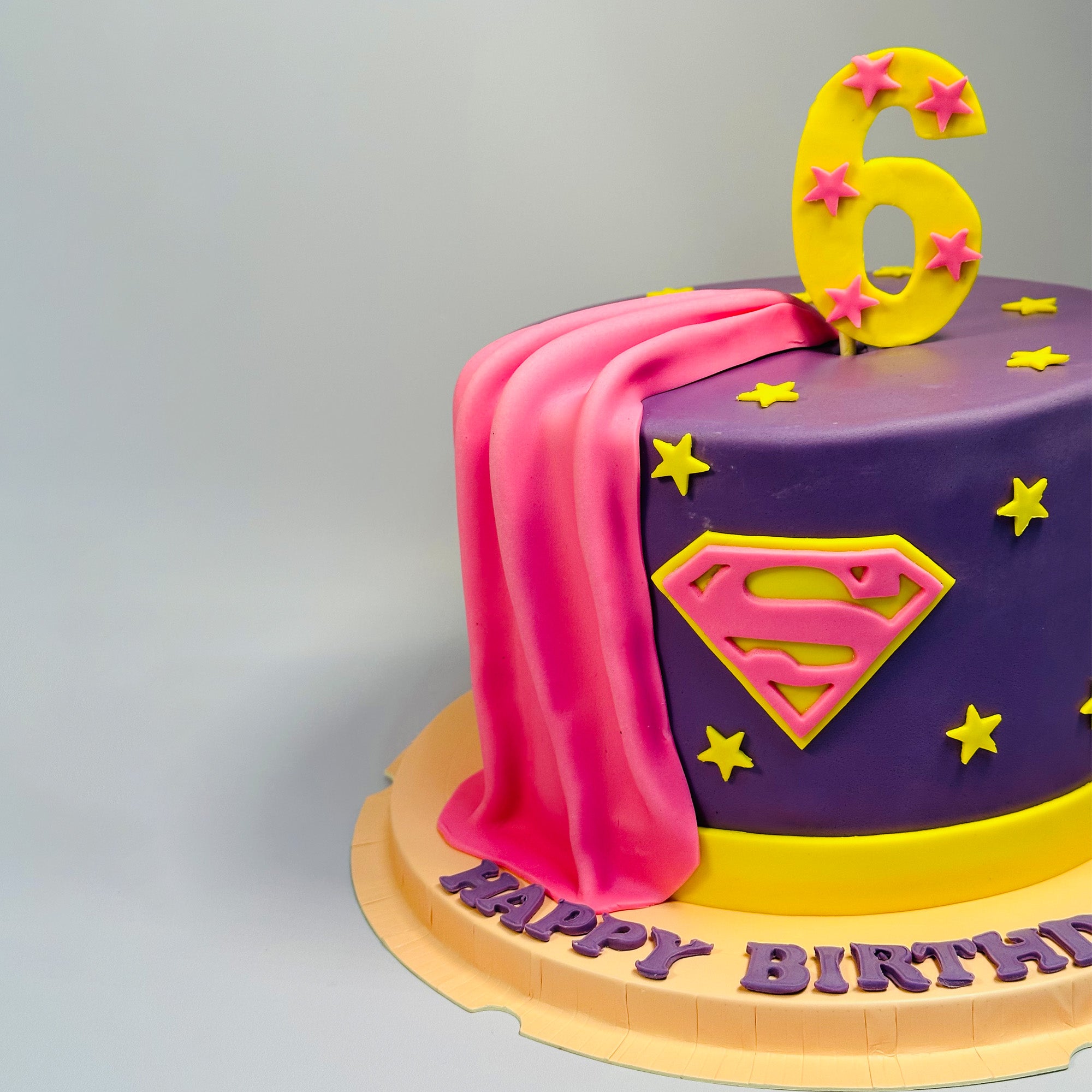 Supergirl theme cake