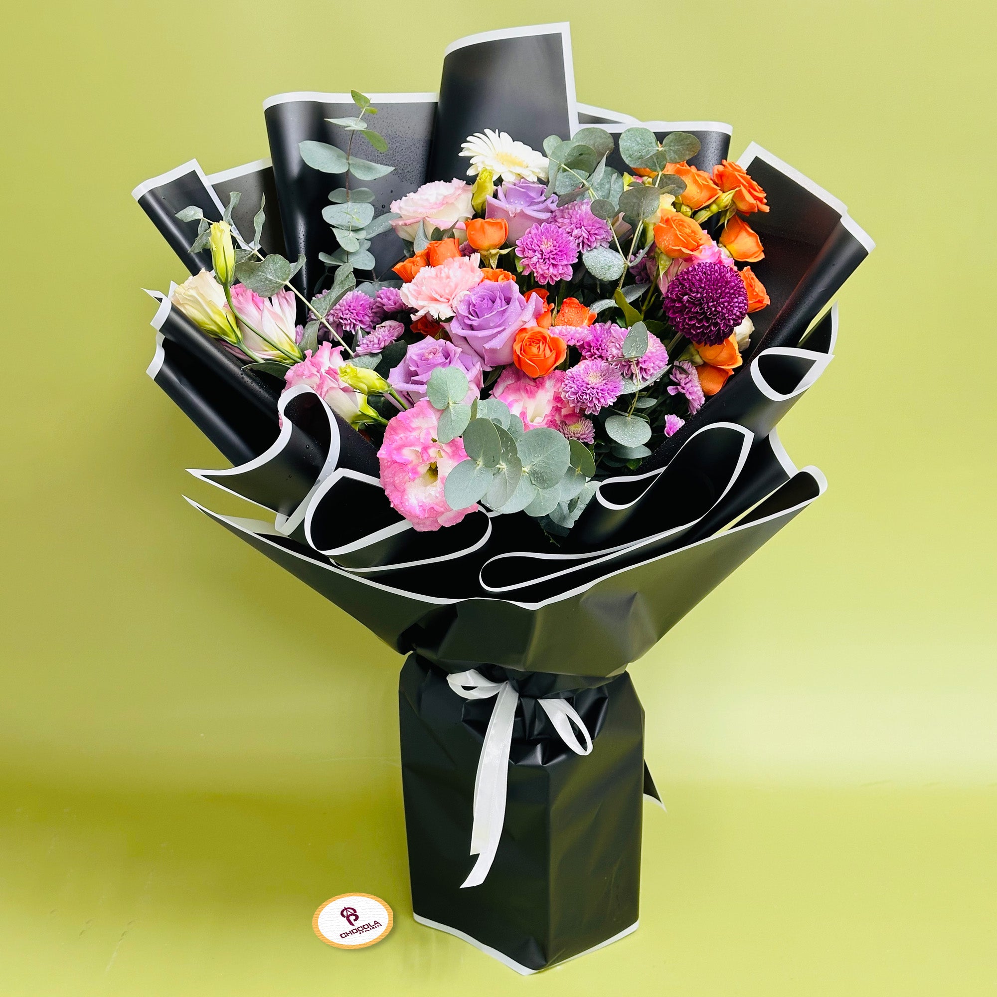 Stunning black mix flower bouquet