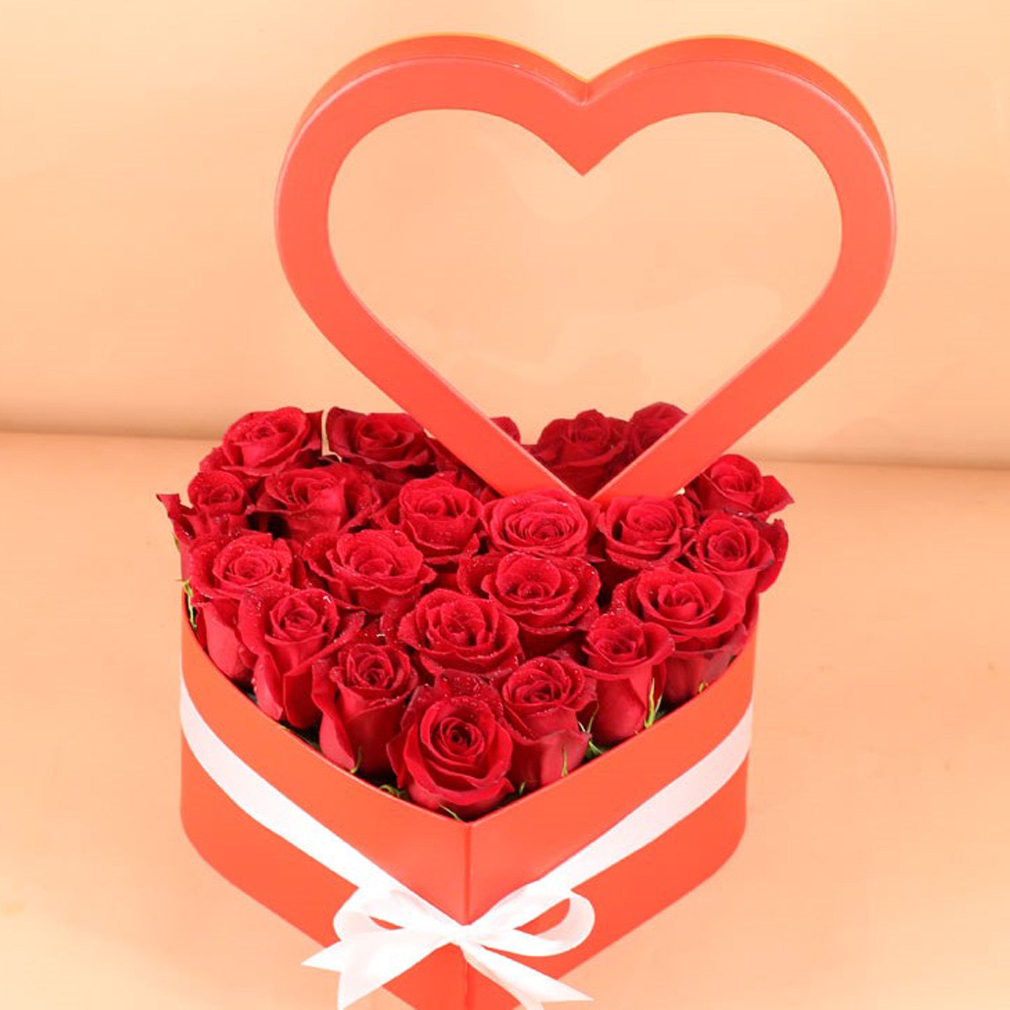 Heart-Shaped Assorted Roses Gift Box