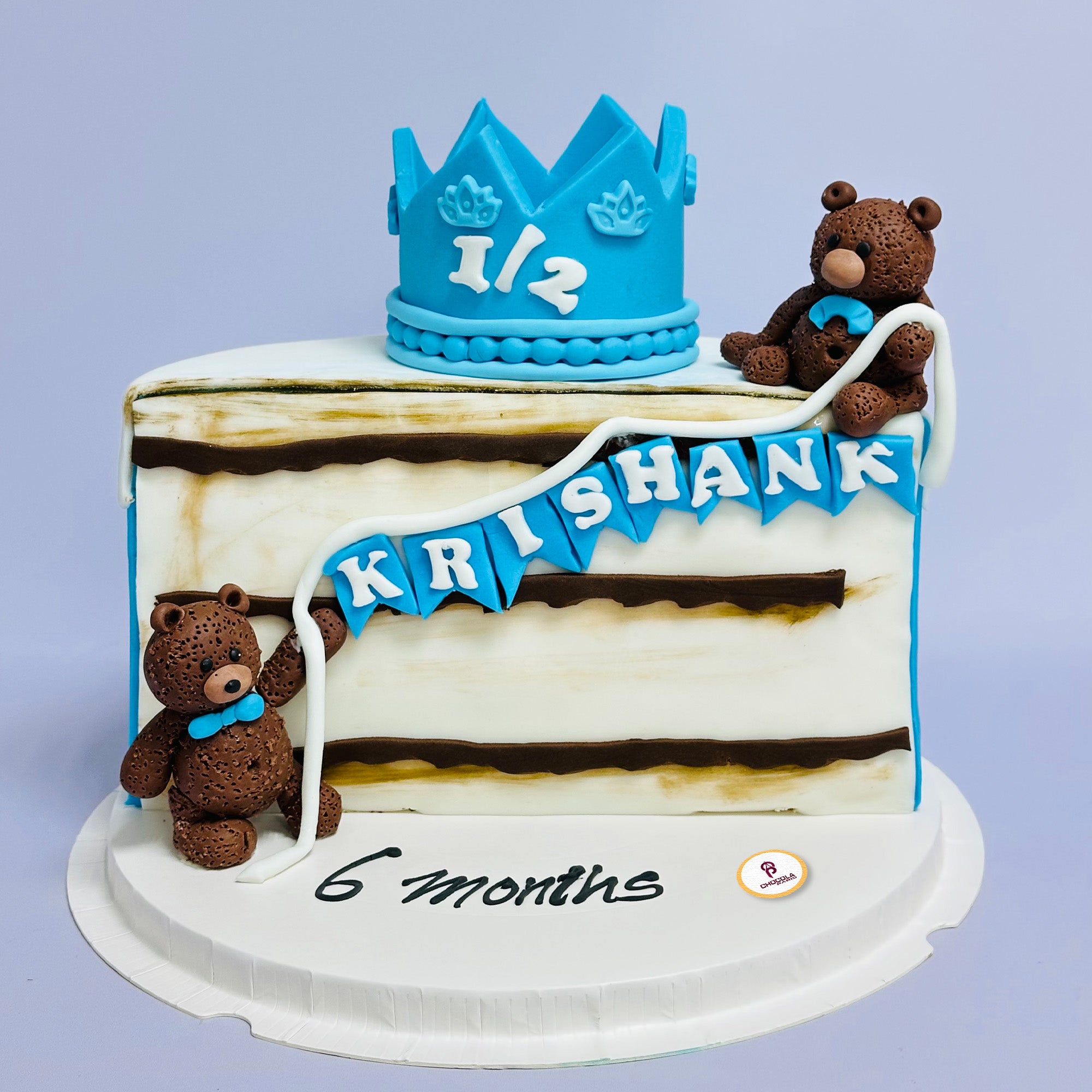 Split half Crown Cake