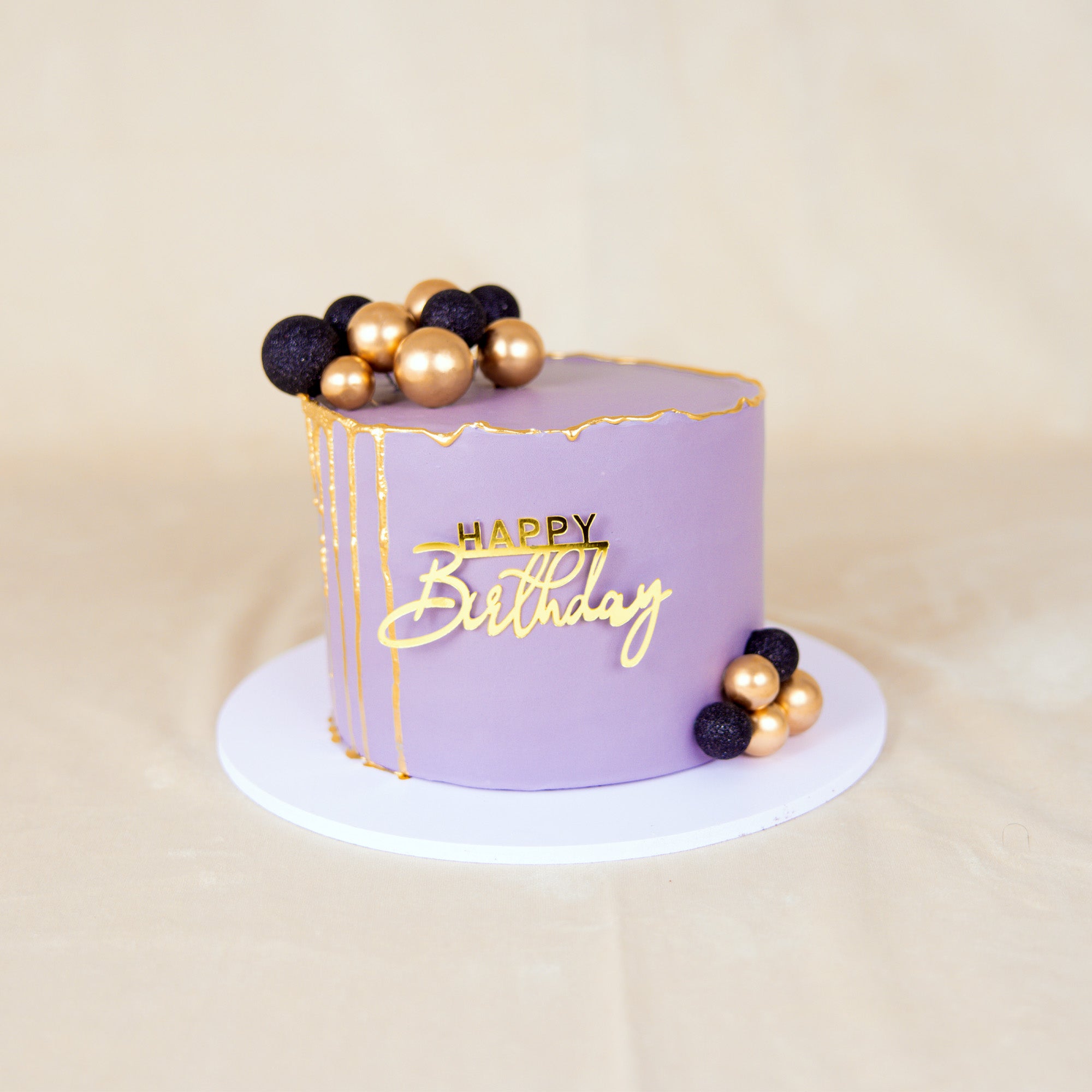 Purple Beauty Birthday Cake