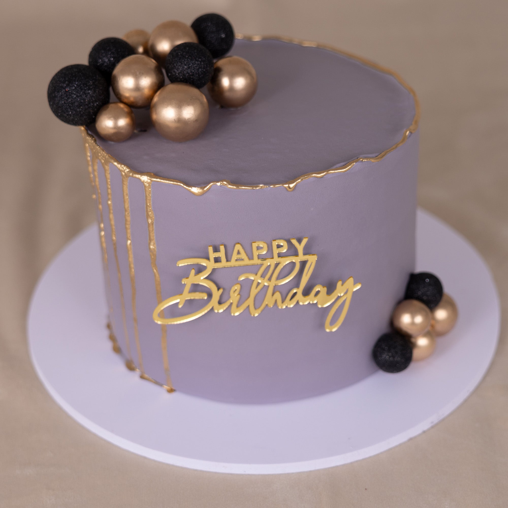 Purple Beauty Birthday Cake