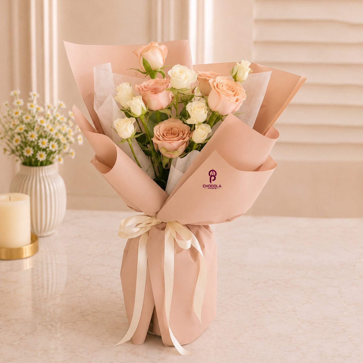 Peach Blossom Rose Bouquet