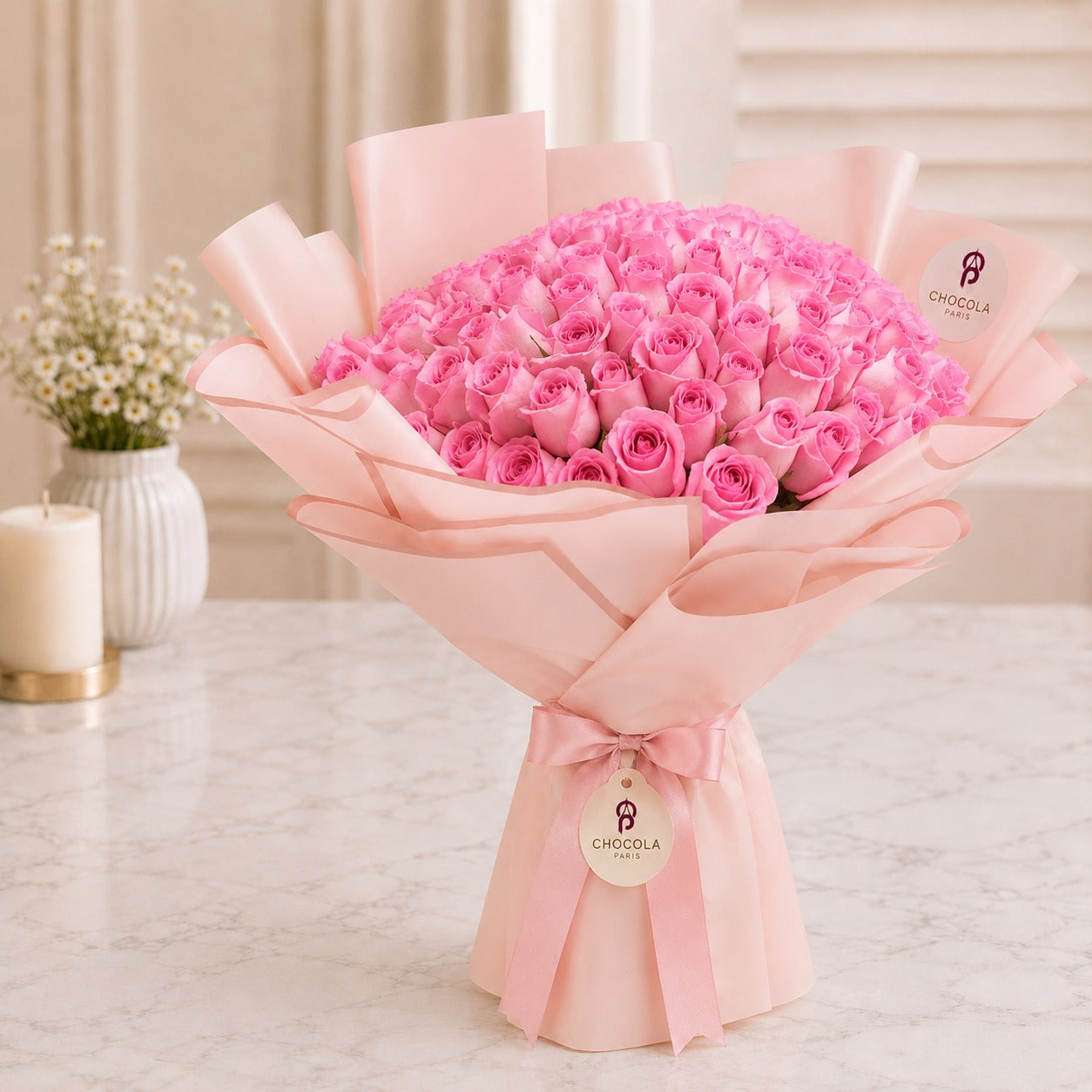 Grand Blush Rose Bouquet