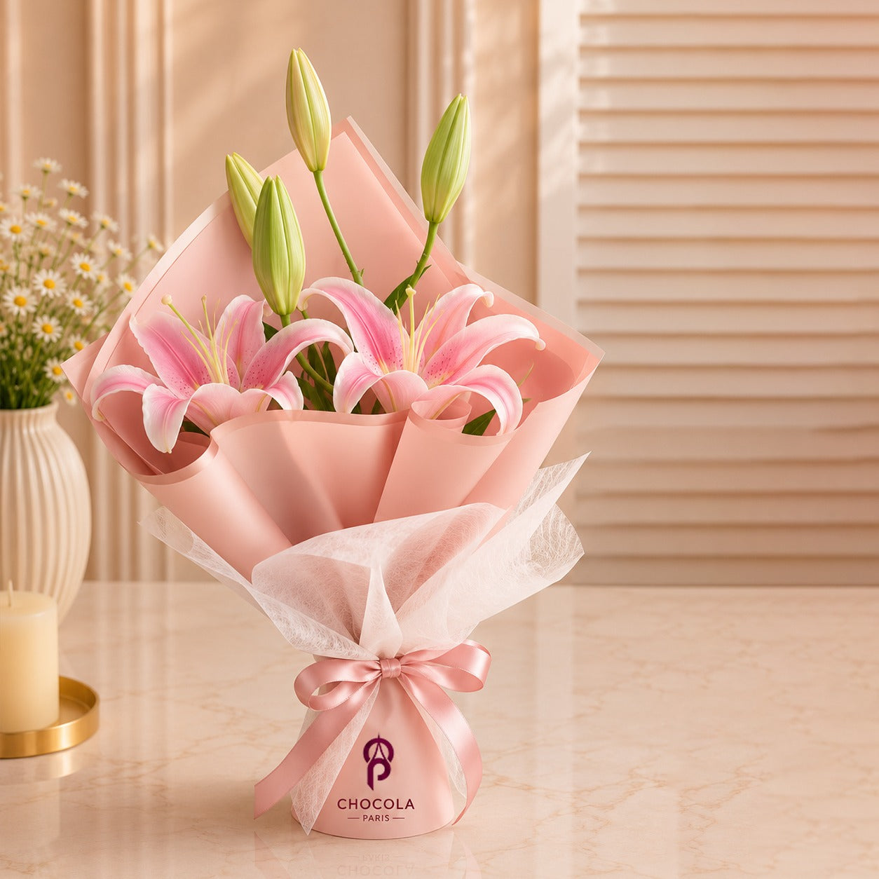 Pink Stargazer Lily Bouquet