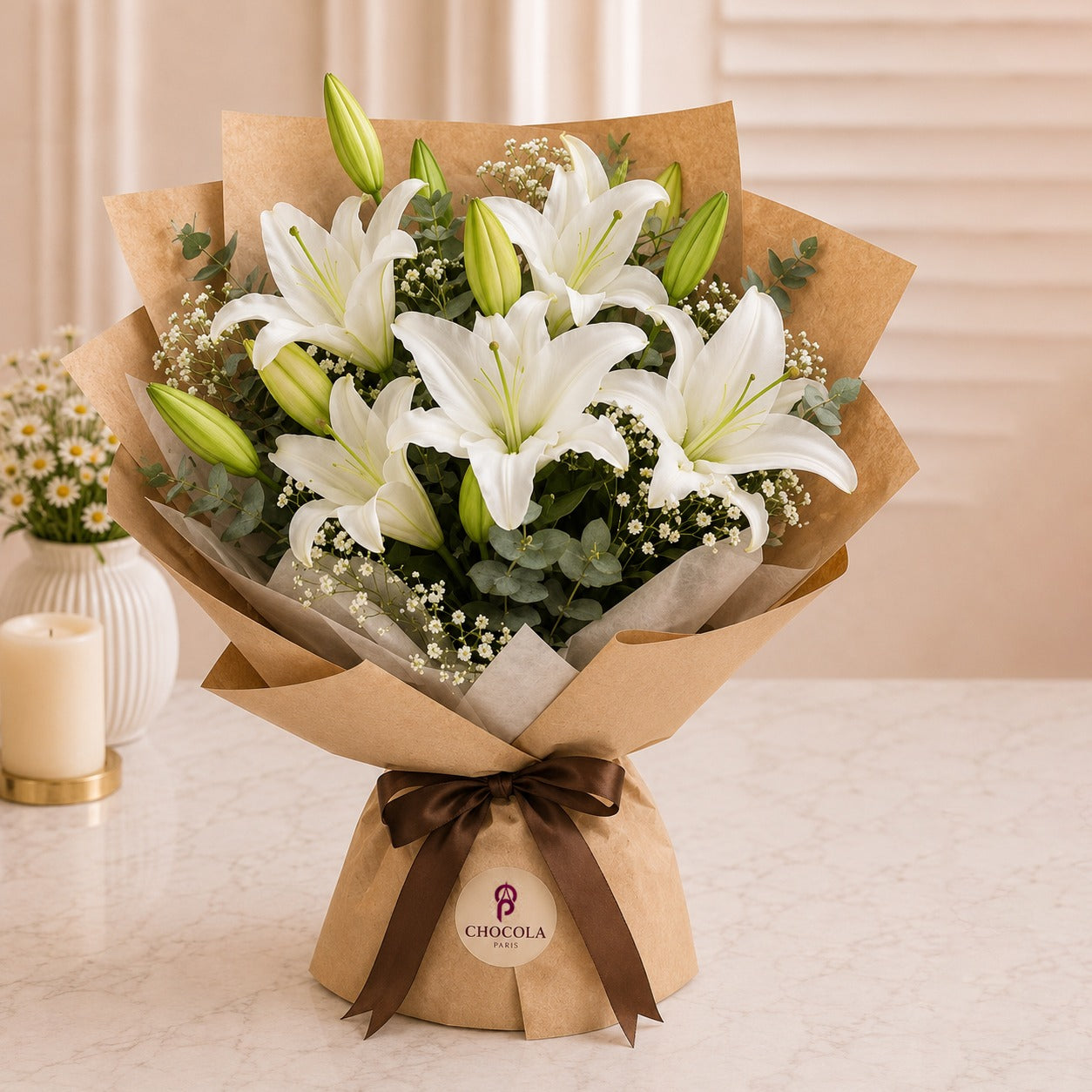 Pure White Lily Grace Bouquet