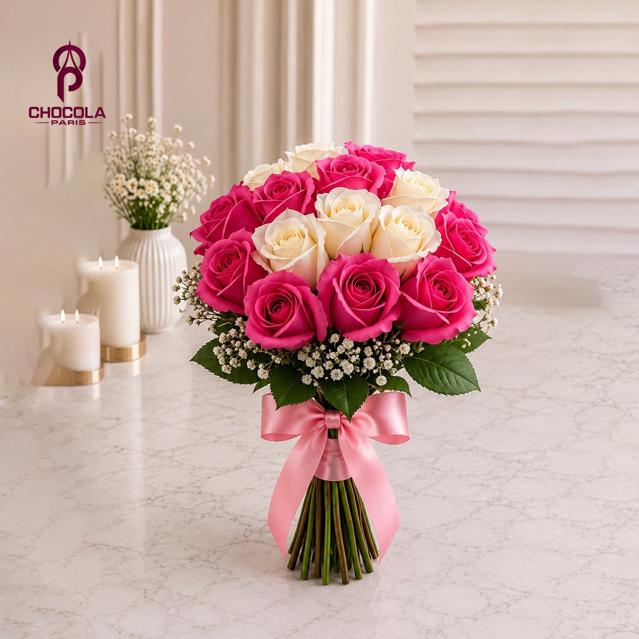 Blushing Harmony Rose Bouquet