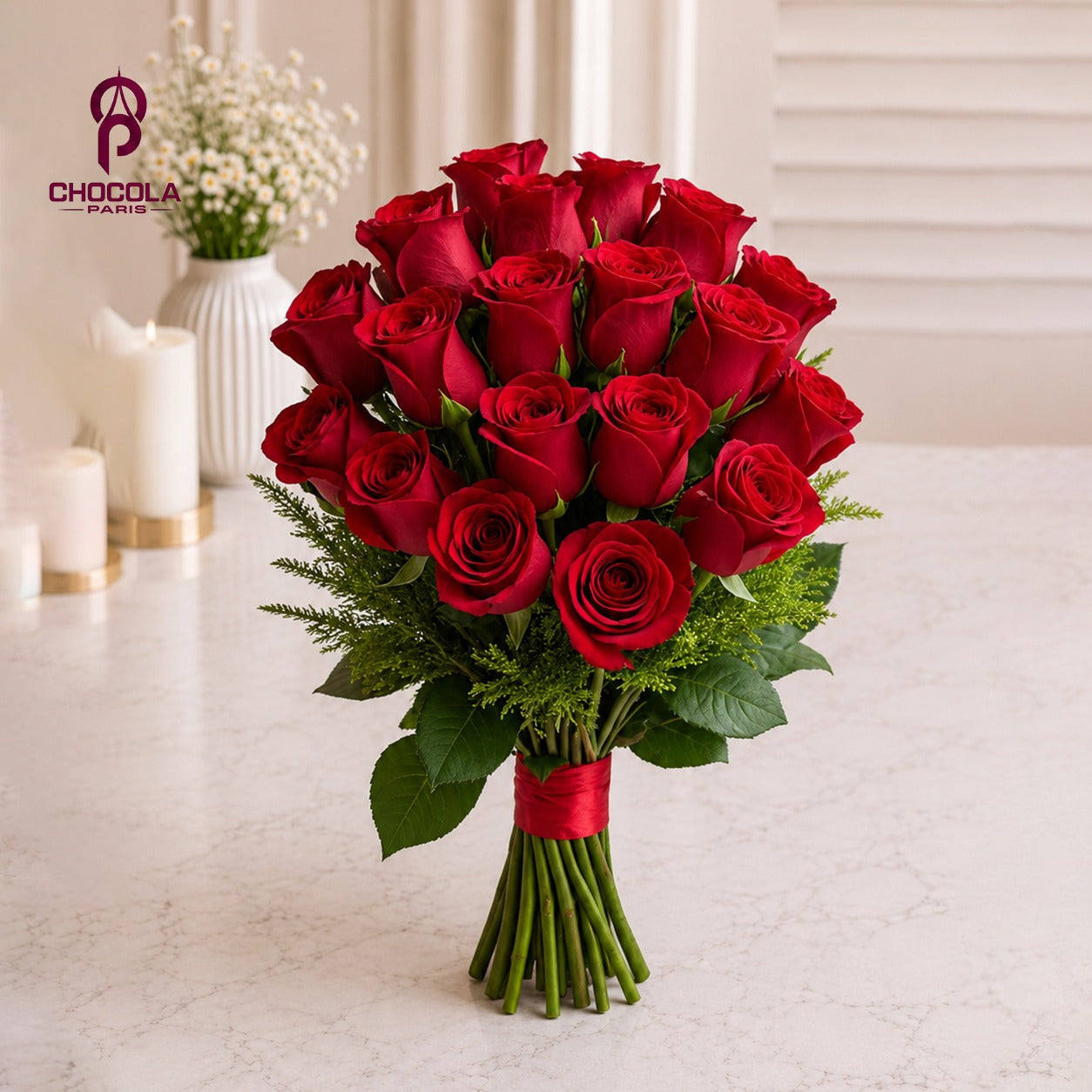 Eternal Crimson Rose Bouquet