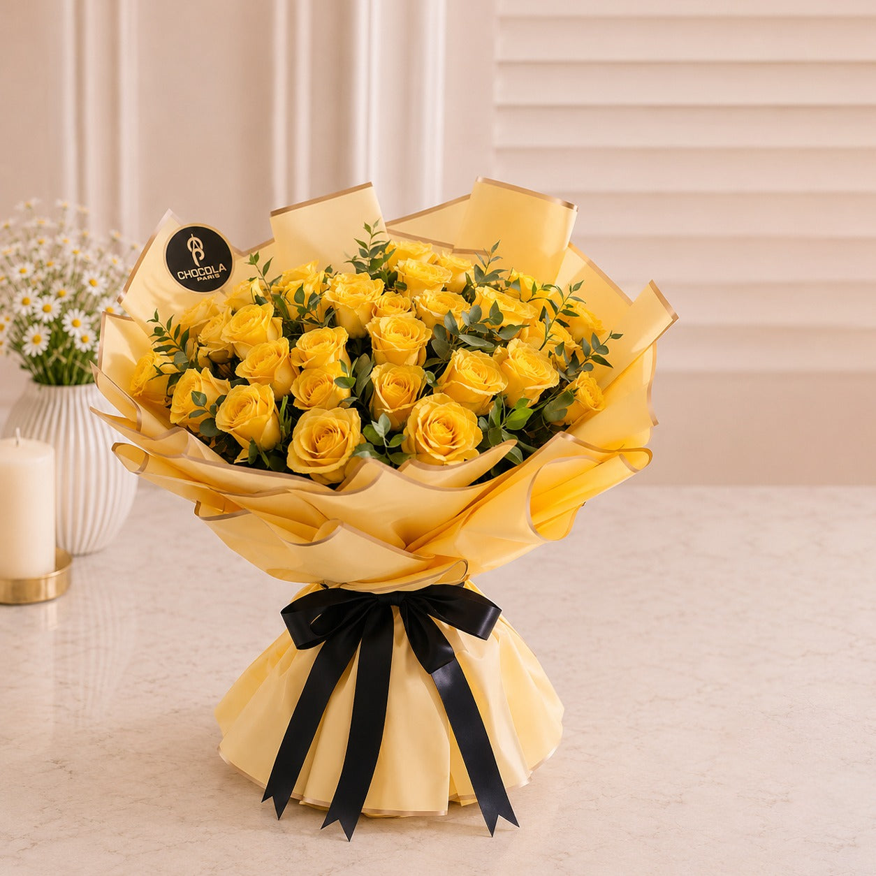 Golden Sunshine Rose Bouquet