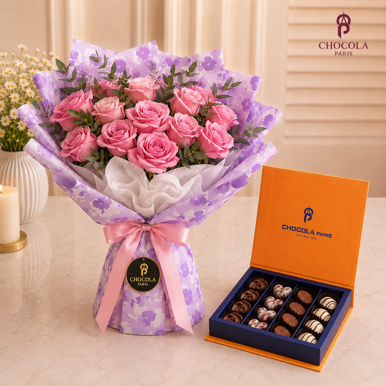 Lavender Rose Chocolate Delight