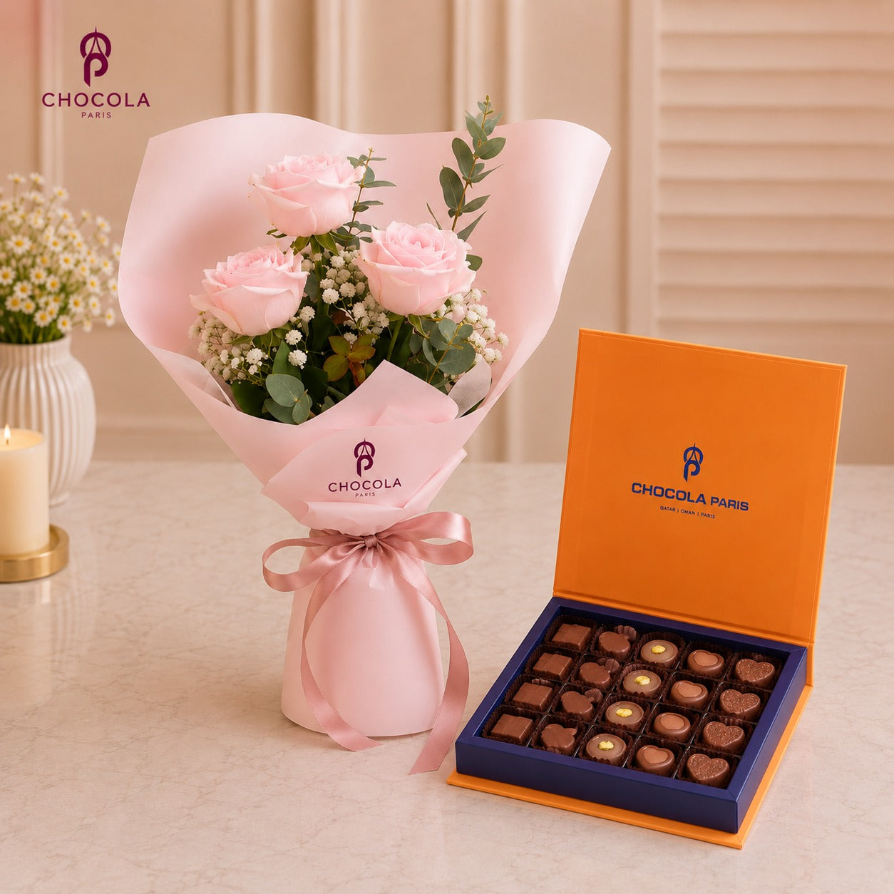 Blush Rose Chocolate Charm