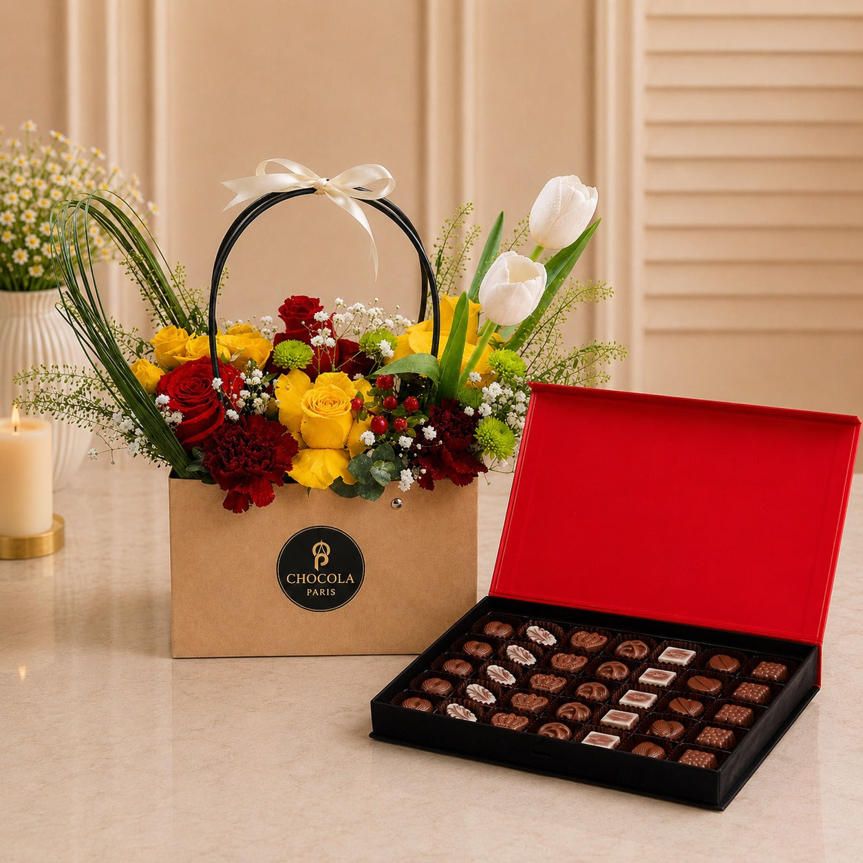 Royal Celebration Chocolate & Flower Hamper