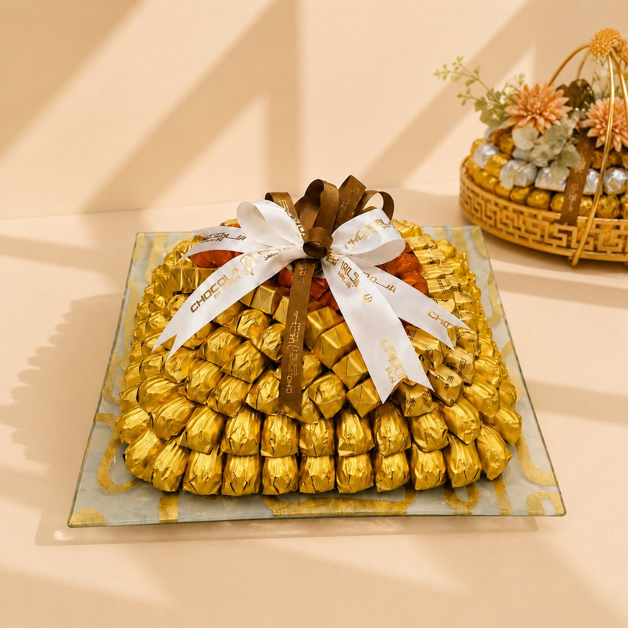 Golden Belgian Chocolate Pyrami