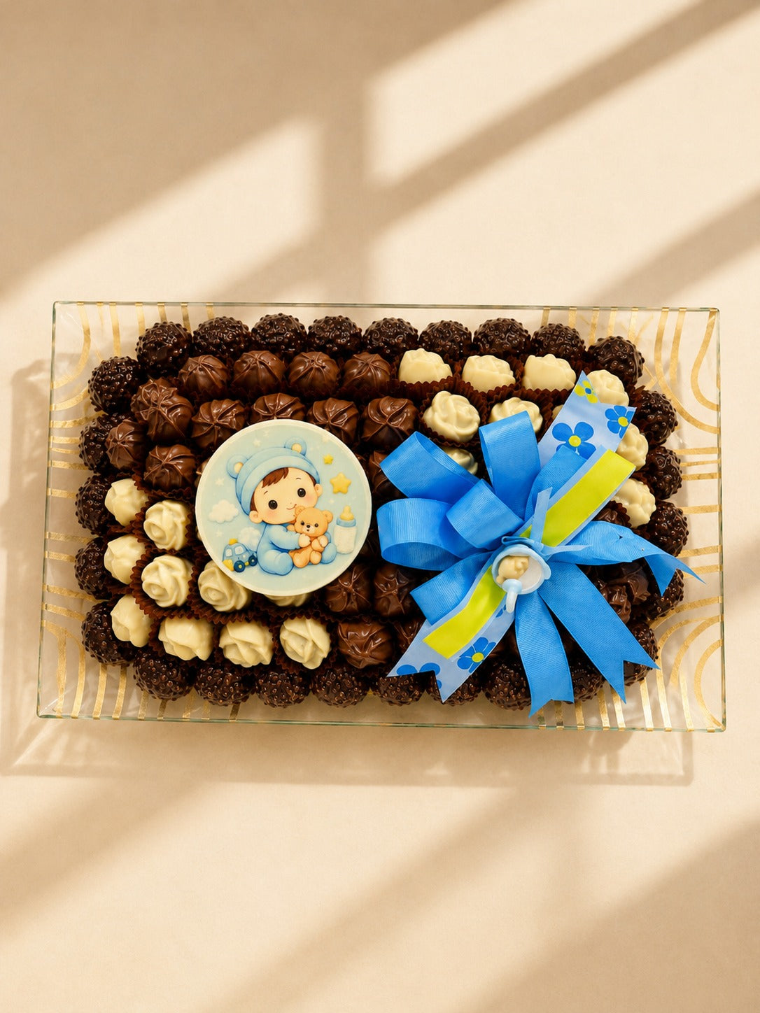Welcome Baby Boy Chocolate Tray
