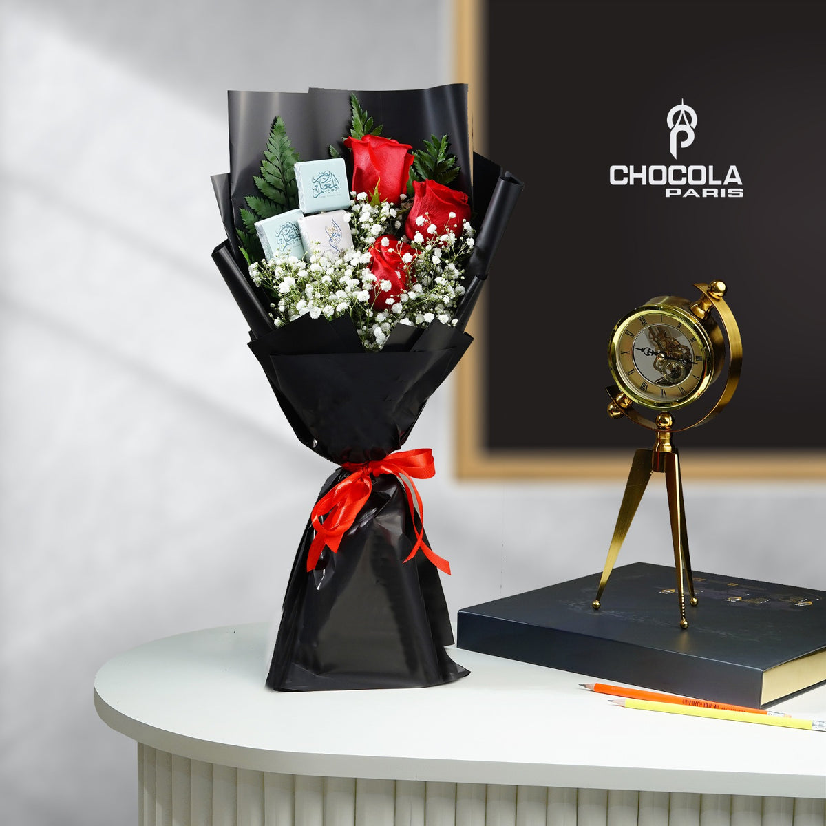 Teacher’s Day Gift | Red Roses & Chocolate Bouquet