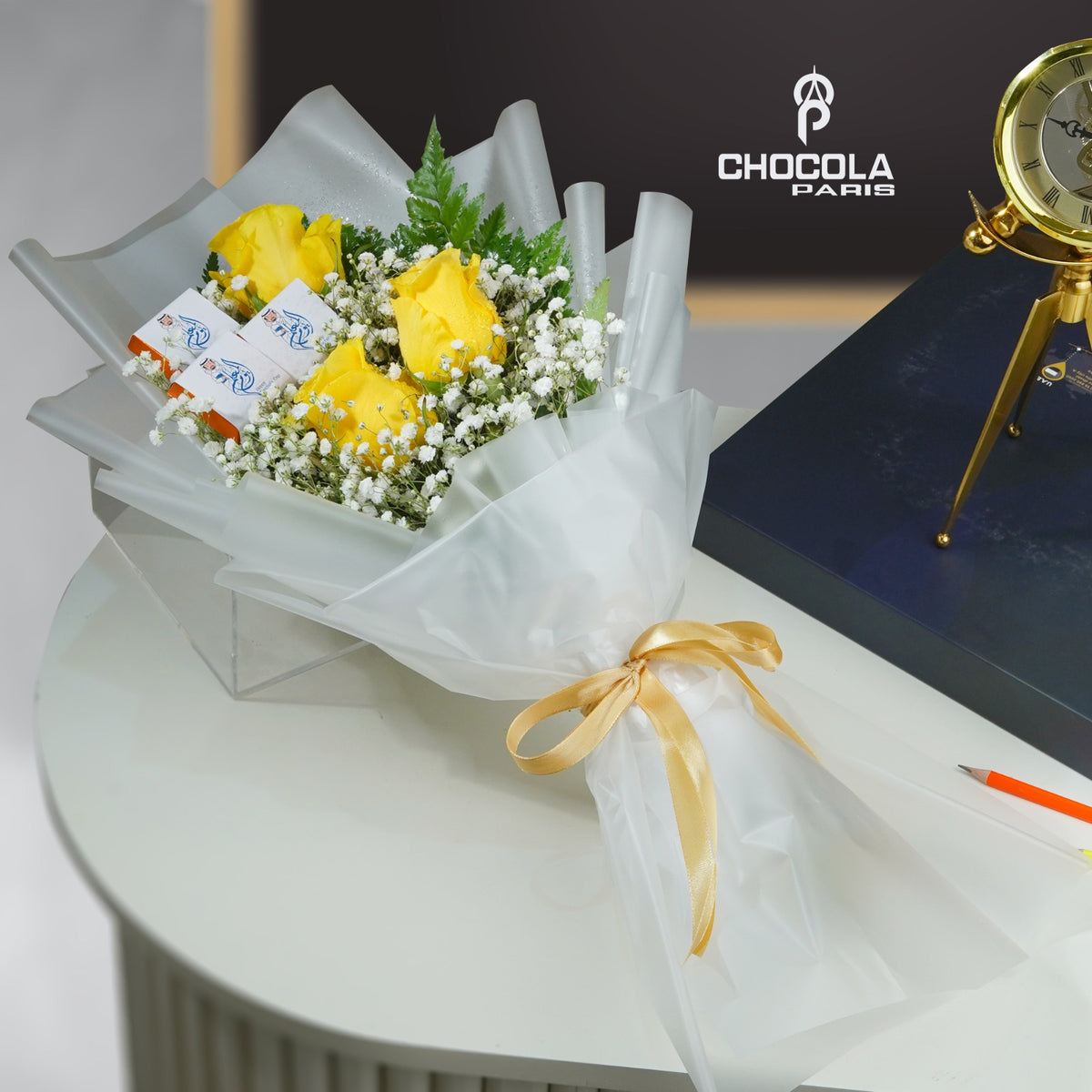 Teacher’s Day Gift | Yellow Roses & Chocolate Bouquet