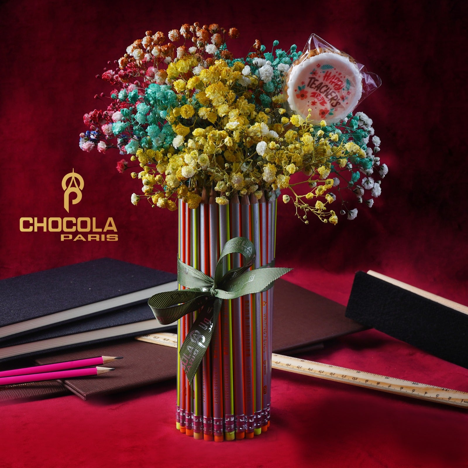 Colorful Appreciation – Teacher's Day Pencil Vase Bouquet