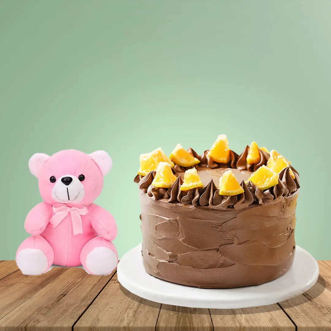 cake and teddy Bear