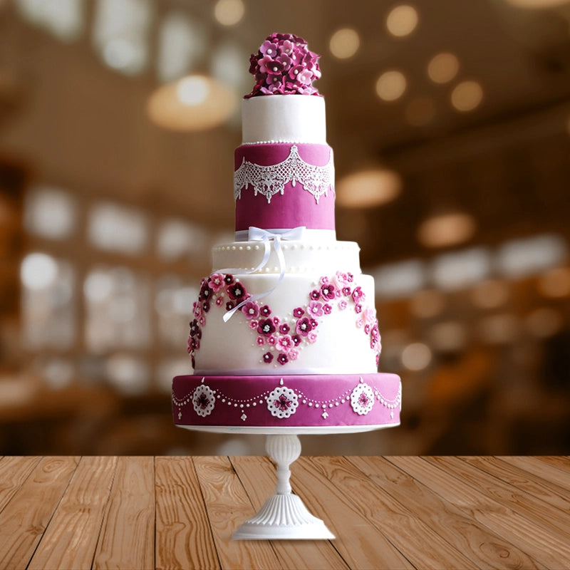 Floral Multi-Tier wedding day cake