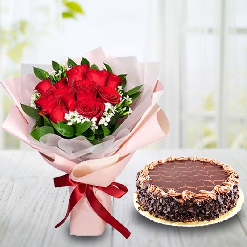Chocolate cake Birthday Combo Special in Qatar