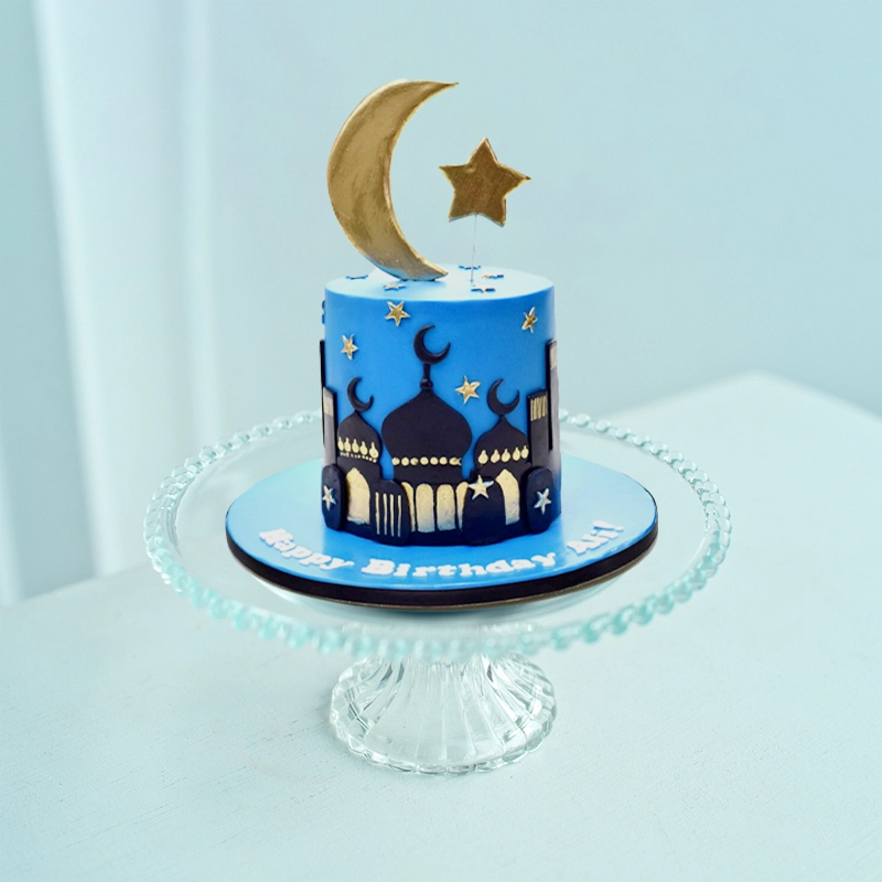 Beautiful Blue Eid Special Cake in qatar