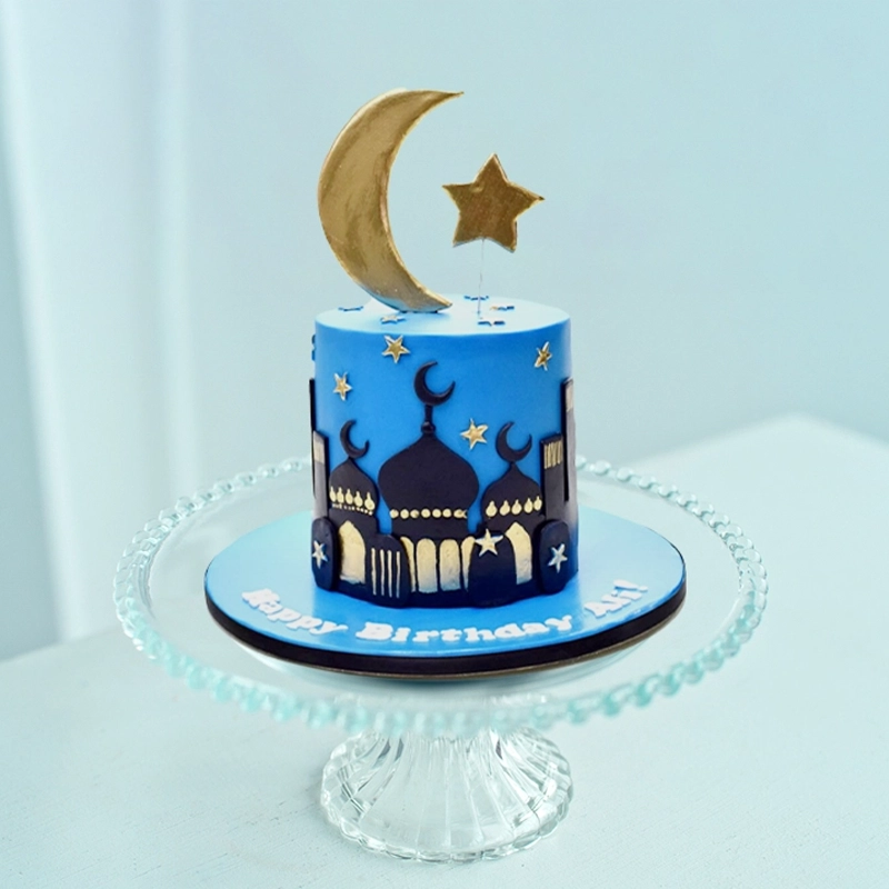 Beautiful Blue Eid Special Cake in Qatar